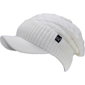 Beanie Fuzzy Fleece Lining Warm Chunky Soft Stretchy Oversized Ribbed Knit Hat